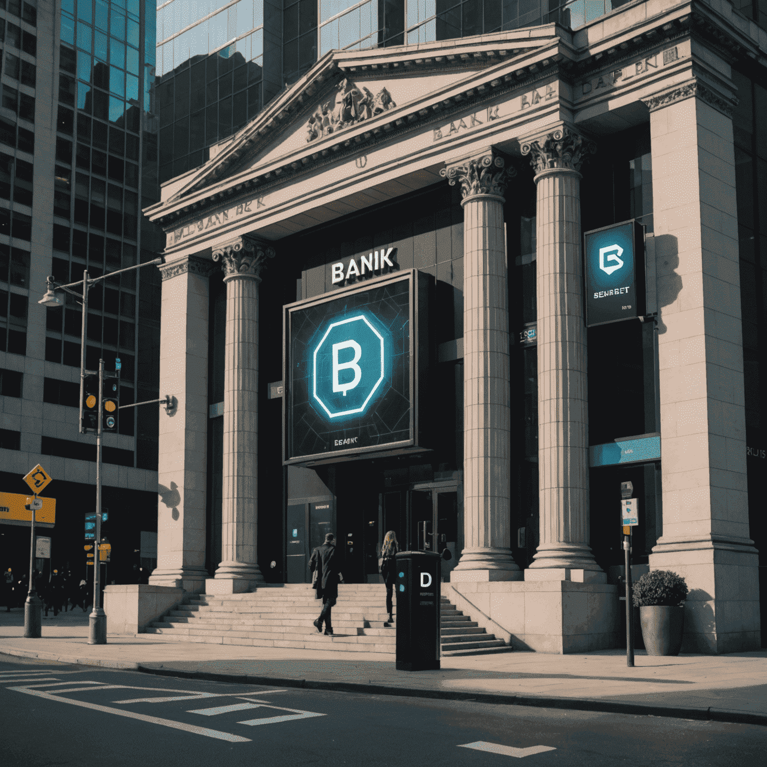 Bank using blockchain for secure transactions and smart contracts