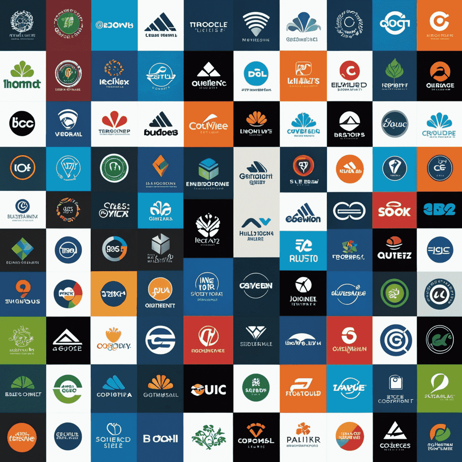 Collage of successful UK-based companies' logos, representing businesses thriving by embracing technology trends.